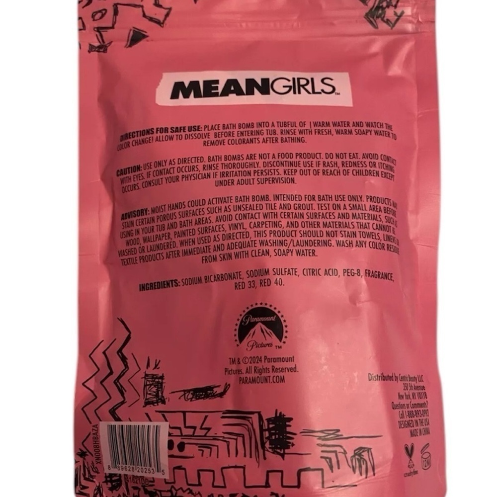3/$25 Mean Girls Pink 7 Piece Bath Bomb Set - Picture 6 of 7